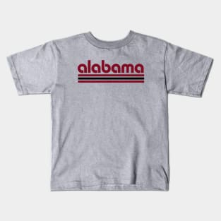 Retro Alabama Stripes Kids T-Shirt